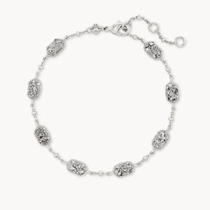Kendra Scott Emilie Silver Chain Bracelet in Platinum Drusy